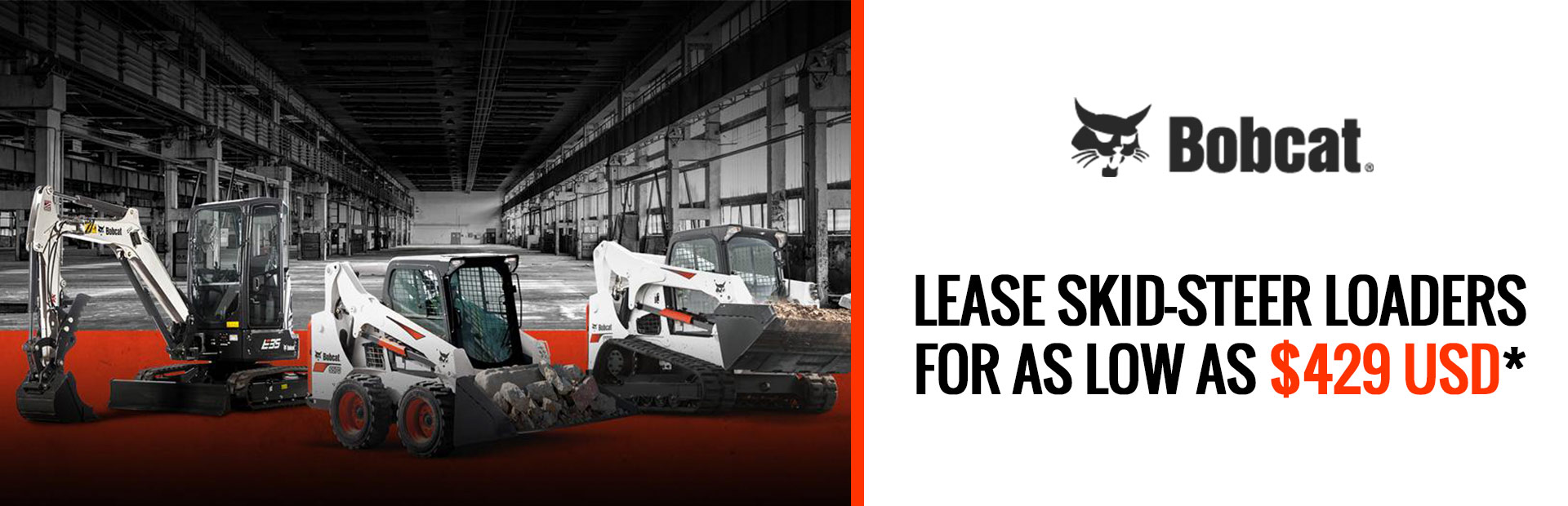 Bobcat: Lease Bobcat Skid-Steer Loaders For As Low As $429